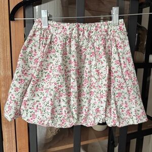 Hannah Kate floral poplin skirt ruffle bubble girls pastel block print